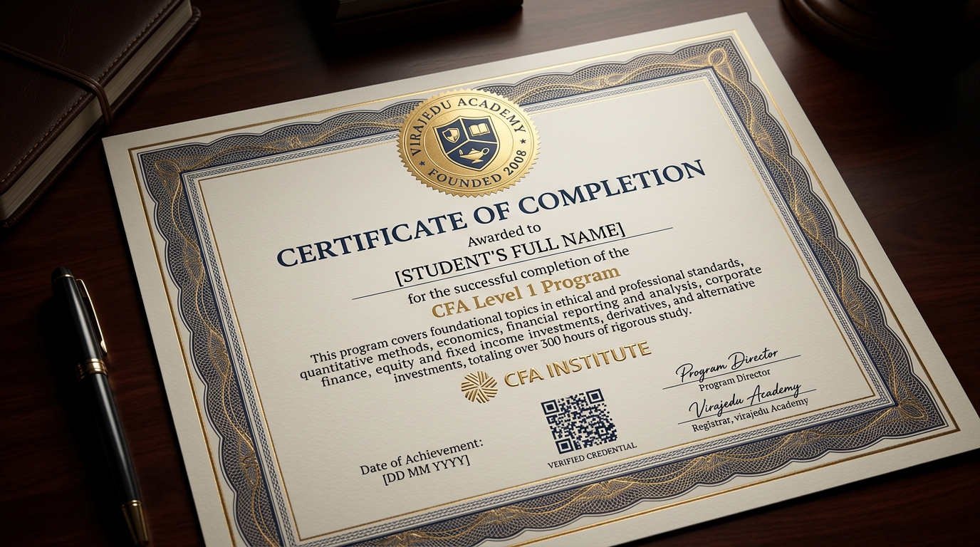 virajedu CFA Certificate of Completion